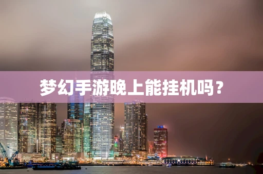梦幻手游晚上能挂机吗？