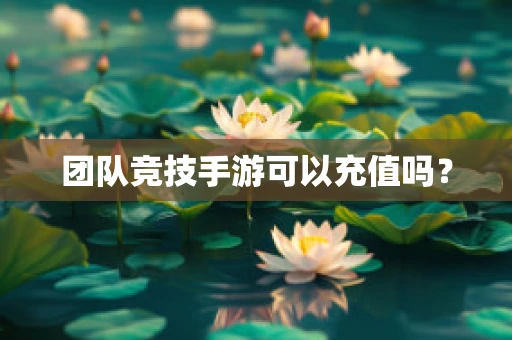 团队竞技手游可以充值吗？