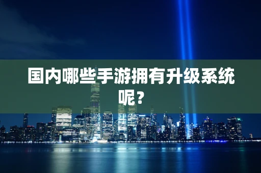 国内哪些手游拥有升级系统呢？