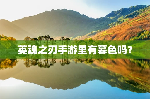 英魂之刃手游里有暮色吗？