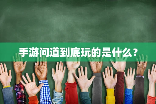 手游问道到底玩的是什么？