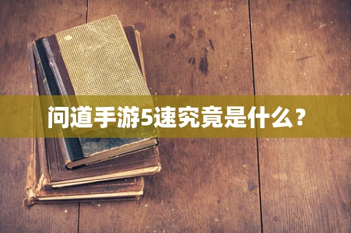 问道手游5速究竟是什么？