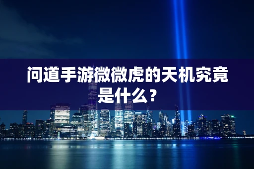问道手游微微虎的天机究竟是什么？