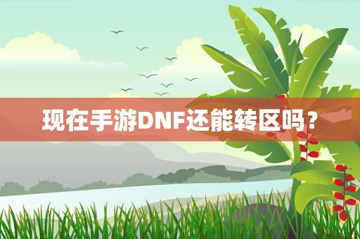 现在手游DNF还能转区吗？