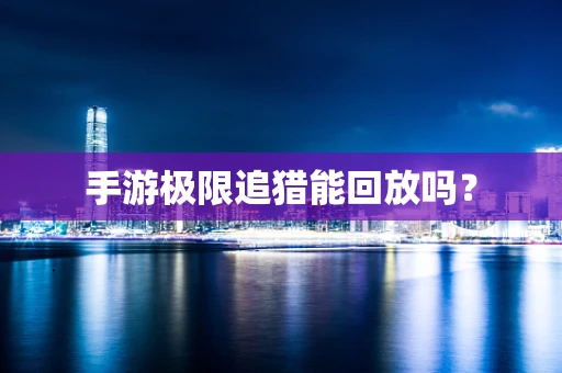 手游极限追猎能回放吗？