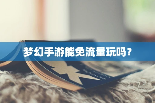 梦幻手游能免流量玩吗？