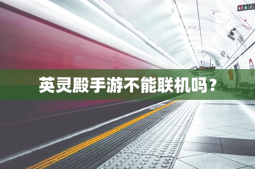 英灵殿手游不能联机吗？